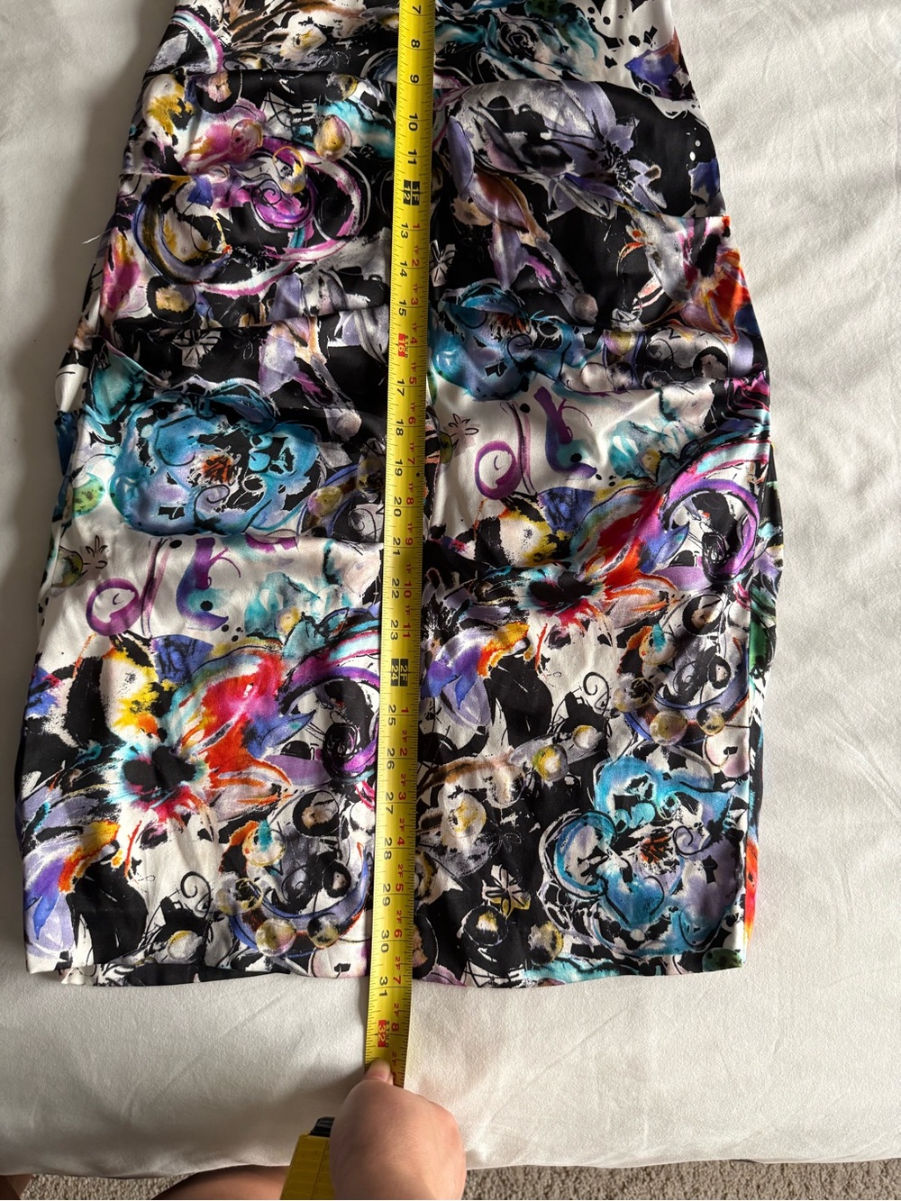 Cache Silk Floral Sheath Dress Size 8 Bodycon Cocktail Party Made in USA - Picture 5 of 10